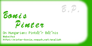 bonis pinter business card